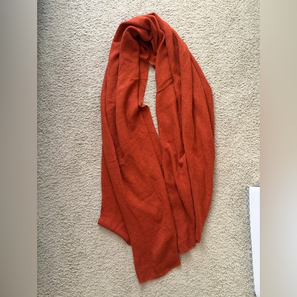 Large Rust Orange Scarf - Picture 2 of 3